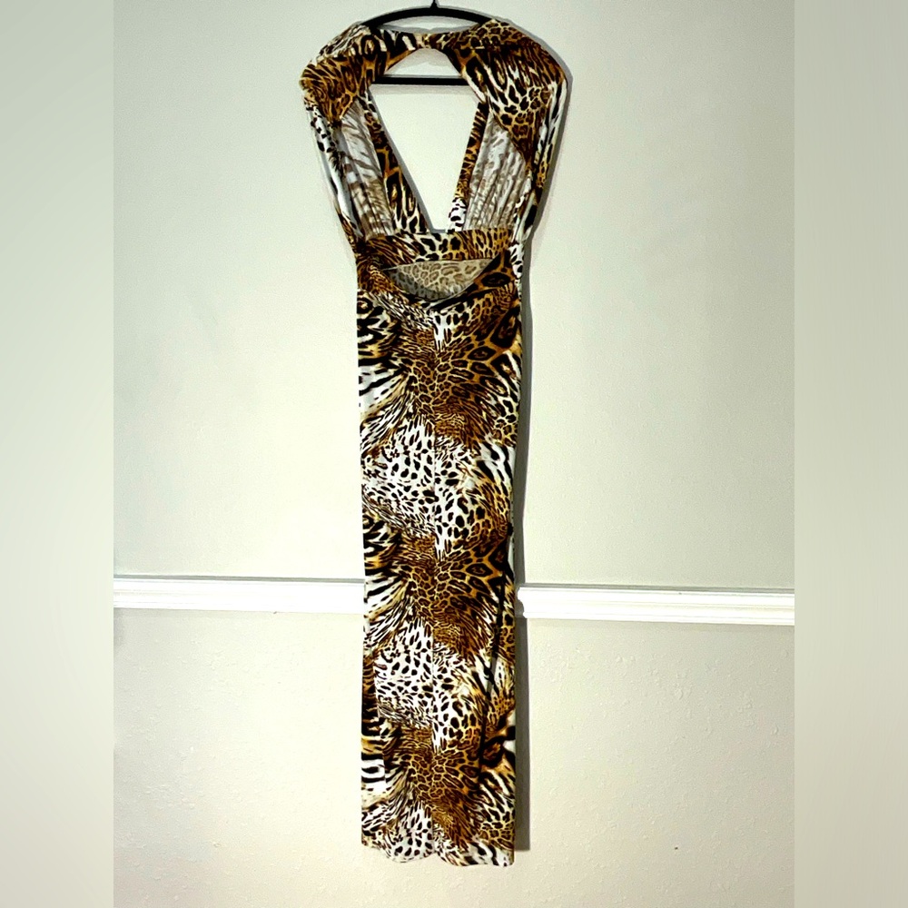 Zebra Striped & Leopard Print Backless Halt